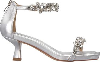 Alma En Pena Sandaal met Strass Versiering - Dames - Sandalen met hakken - Grijs - 38 EU - Schoenen