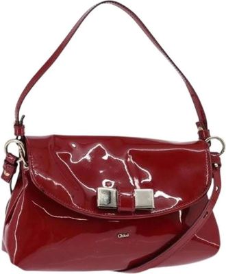 Chlo&eacute; Pre-owned Shoulder Bags, female, Red, Size: ONE SIZE Pre-owned Enamel Shoulder Bag