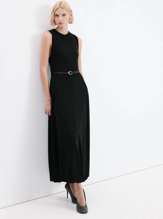 Mango Vestito cotone svasato nero - Donna - XS - MANGO