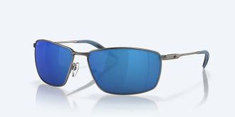 Costa Unisex Turret Polarized Sunglasses In Matte Dark Grey Blue Mirror