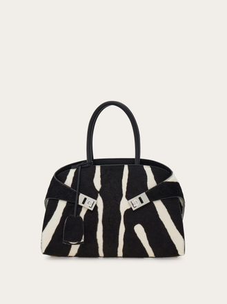 Ferragamo Donna Borsa a mano Hug bicolore (M) Bianco