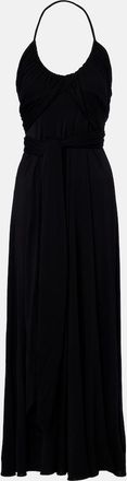 Alaia Ala&iuml;a Draped jersey maxi dress