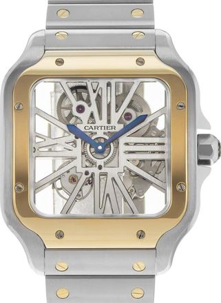 Cartier Pre-owned Cartier Santos Hand Wind Mens Watch WHSA0019