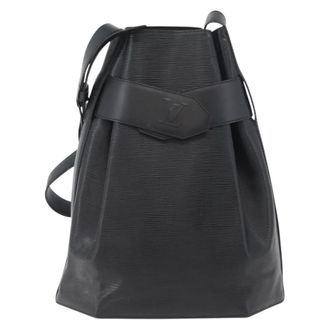 Louis Vuitton Vintage Sac Depaule Epi Leather Black Leather Handbag (Pre-Owned)