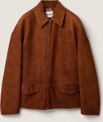 Miu Miu Waxed suede jacket