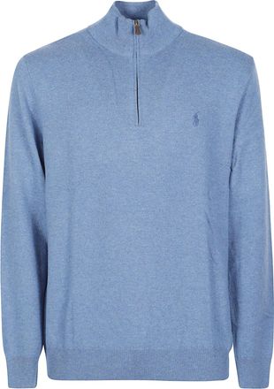 Polo Ralph Lauren Half-Zip Embroidered Logo Wool Sweater