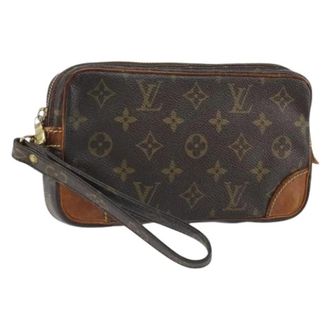 Louis Vuitton Pre-owned Clutches, female, Brown, Size: ONE SIZE Pre-owned Canvas Clutch