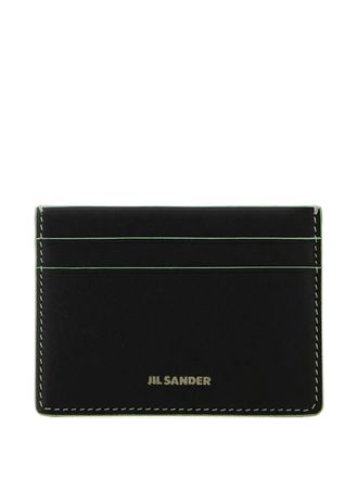 Jil Sander Portacarte in pelle con logo - Nero