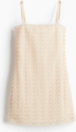 H&M Minikleid im Häkellook - Beige