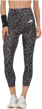 adidas Opt Ess AOP 7/8 Leggings - Dames - Trainingsleggings - Bruin - S - Polyester - Fitness