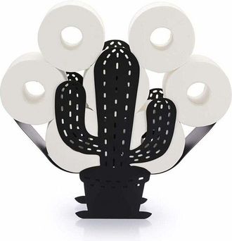 OEM Portarrollos De Papel Higi&eacute;nico De Metal Con Forma De Cactus Para Ba&ntilde;o (negro)