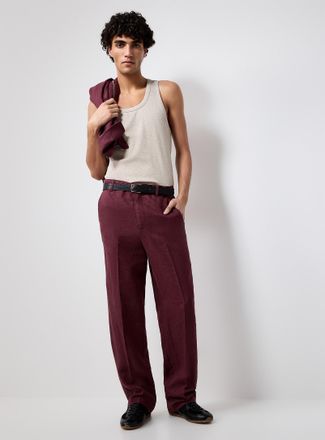 Le 31 Mens Pure European linen pant Paris fit - High rise relaxed