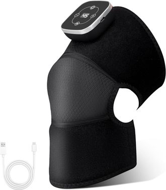 OEM Rodillera T&eacute;rmica Con Funci&oacute;n De Masaje, Recargable, Masajeador Vibratorio Ajustable Para La Relajaci&oacute;n De Hombros Y Codos, 5 Niveles De Calor Y 3 Mod
