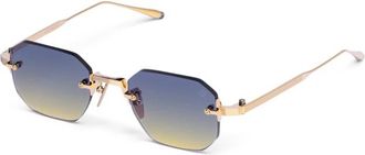 Akoni Aks 308 E Zonnebril - unisex - Zonnebrillen - Geel - 47 MM - Accessoires
