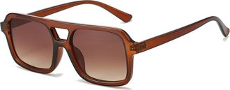 Generic Mens Square Outdoor Sunglasses Womens Commuting Driving Shopping Sun Glasses(Orange)