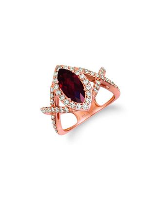 Le Vian 14K Rose Gold 2.92 ct. tw. Diamond & Garnet Cocktail Ring