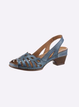 Gemini Sandale GEMINI, Damen, Gr. 36, blau (royalblau), Glattleder, Schuhe Sandale