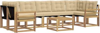 vidaXL Conjunto De Sof&aacute;s De Exterior 8 Uds. Y Beige Vidaxl