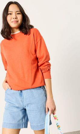 Fat Face FatFace Sienna Orange Seam Detail Crew Sweat