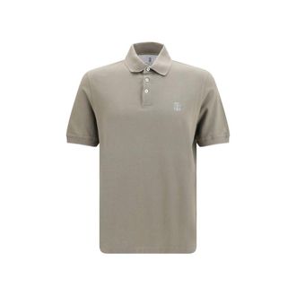 Brunello Cucinelli Bicolor Cotton Polo Mens Shirt