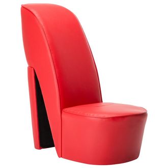 vidaXL Vidaxl - Sill&oacute;n Con Forma De Zapato De Tac&oacute;n Cuero Sint&eacute;tico Rojo