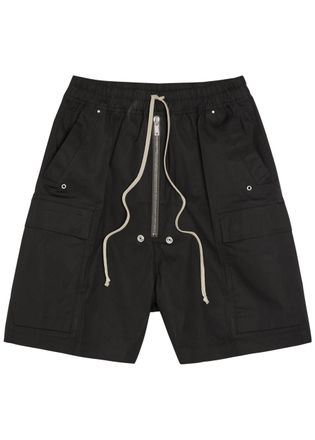 Rick Owens Cargobela Stretch-cotton Cargo Shorts - Black - 52 (IT52 / XL)