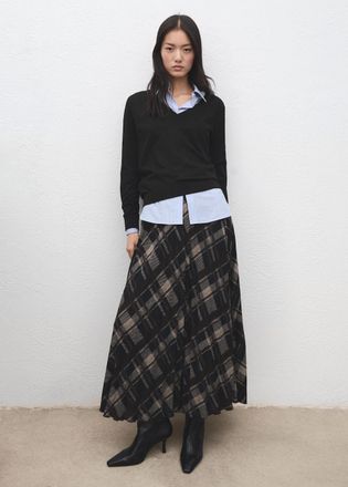 Mango Pullover maglia collo a V nero - Donna - 1XL - MANGO