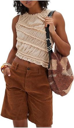 Free People Pink Sands Smocked Top Womens Clothing Pink Sand : LG (Womens 12-14), Cotton/Viscose