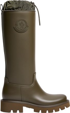 Moncler Moncler Kickstream High Rain Boots, Women, Green, Size: 35