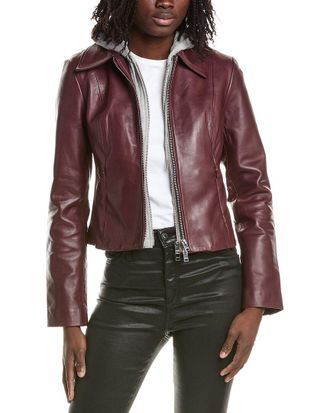 LaMarque Removable Bib Leather Jacket