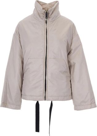 Max Mara Waterafstotende Gewatteerde Jas - Dames - Winterjassen - Beige - XS - Polyester - Jassen