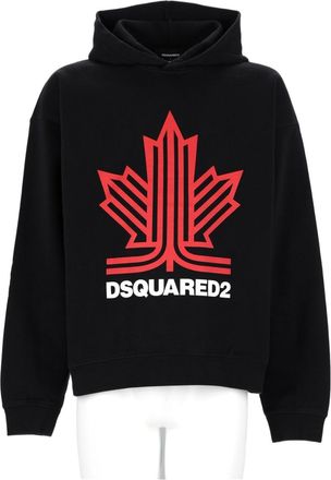 Dsquared2 Relaxed Fit Black Graphic Cotton Sweatshirt