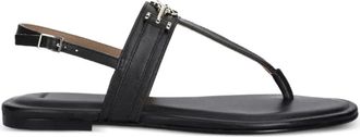 BOSS Sandalen met logoplakkaat - Zwart