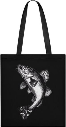 Generic Bass Fish Womens Tote Casual Shopping Bag Lightweight Shoulder Bags Hobos Handbag for Work Travel Daily 35x40cm