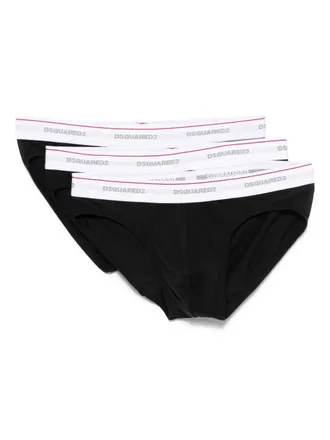 Dsquared2 Drie slips met logoband - Zwart