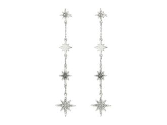 Rebecca Minkoff Stargazing Linear Womens Earrings Earring Silver, Silver Tone