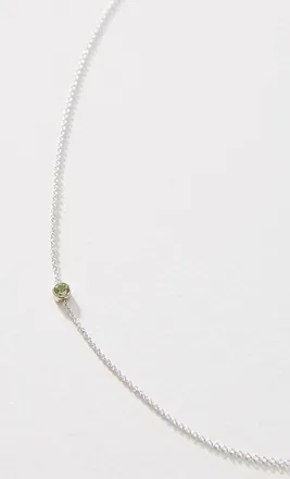 Maya Brenner Designs 14K White Gold Asymmetric Birthstone Necklace