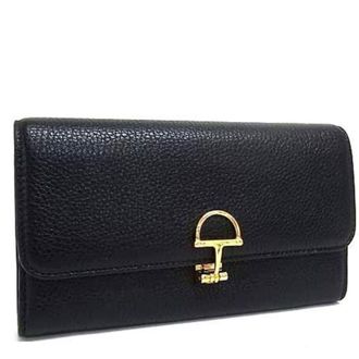 Gucci Black Leather Long Wallet (Bi-Fold) (Pre-Owned)