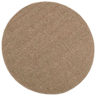 vidaXL Alfombras De &Aacute;rea Redondo Agira Natural &Oslash; 120 Cm Poli&eacute;ster Vidaxl