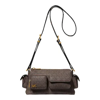 Michael Kors Cross Body Bags, female, Brown, Size: ONE SIZE Dakota Small Shoulder Bag with Logo Print