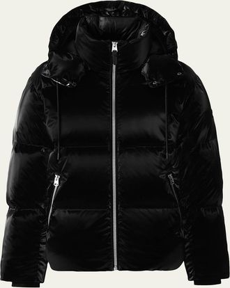Mackage Mens Kent-Glo High-Gloss Hooded Down Jacket