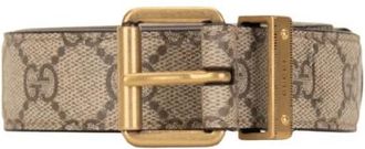 Gucci Leather Belt - Heren - Riemen - Beige - 100 CM - Leer - Accessoires