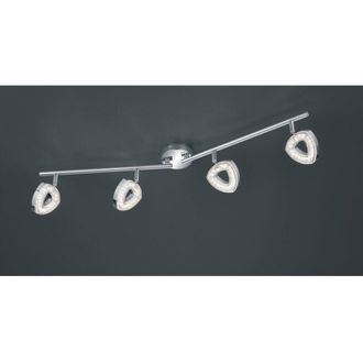 Reality Foco Tours 4 Spot Led Cromo L80 Cm Trio Iluminaci&oacute;n