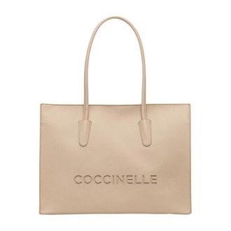 Coccinelle Myrtha Tote - Dames - Shoppers - Beige - ONE Size - Leer - Tassen