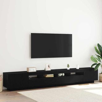 vidaXL Vidaxl - Mobile Tv 3 Pcs Nero 260 X 35 X 40 Cm Legno Multistrato