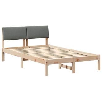 vidaXL Estructura De Cama Negro Y Gris Oscuro 120 X 200 Cm Vidaxl