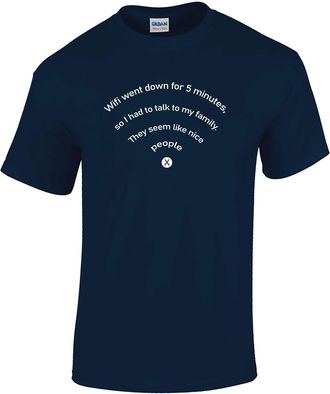 Bang Tidy Clothing Gamer Gifts for Gamers - Funny Gamer T Shirts - Gaming T Shirt Mens Top Tee Clothing Gift WiFi Went Down Navy-XL