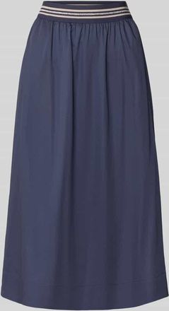 White Label Midirock mit elastischem Bund in Marine, Gr&ouml;&szlig;e 34