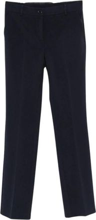 Twinset Rechte broek - Dames - Straight fit broeken - Blauw - M - Broeken