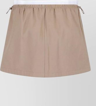 Alexander Wang cotton mid-rise drawstring mini skirt